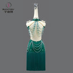 Load image into Gallery viewer, Women's Evening Dress Latin Dance Competition Costume American Clothes Sexy Stage Outfit Dancewear Suit Girls Party Sports Skirt
