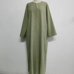 Load image into Gallery viewer, 2025 Ramadan Eid Djellaba Plain Modest Muslim Dress Dubai Abaya Turkey Kaftan Kebaya Arabic Robe Women Islam Jalabiya Vestidos