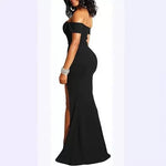 Load image into Gallery viewer, Evening Dresses فساتين سهرة Elegant Women's Off Shoulder High Split Long Formal Party Dress Evening Gown