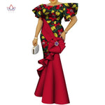 Load image into Gallery viewer, African Women's Dress Elegant Ladies Evening Gowns Ankara Long Robes Flower Dresses Vestidos Church Dresses for Women WY9498