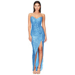 Load image into Gallery viewer, women's casual dresses for woman clothes Strapless sequined slit elegant party dresses evening summer birthday prom dress hwy739