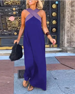 Load image into Gallery viewer, Summer Fashion Dresses For Women Sleeveless Solid Color Square-neck Casual Simple Elegant Suspender Loose Long Dresses 2025 New