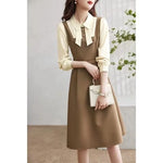 Load image into Gallery viewer, Fashionable and Elegant Dress for Women 2025 Spring New Gentle Temperament Doll Collar Long Sleeve Dress