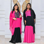Load image into Gallery viewer, African Dresses For Women Luxury Boubou Material Rich Embroidery Design Long Dress With Scarf