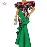Load image into Gallery viewer, African Women's Dress Elegant Ladies Evening Gowns Ankara Long Robes Flower Dresses Vestidos Church Dresses for Women WY9498