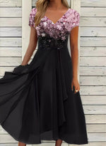 Load image into Gallery viewer, Women'S Dress Chiffon Elegant Lace Patchwork Dress Cut-Out Long Dress Bridesmaid Evening Dress Vestidos 2025