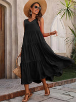 Load image into Gallery viewer, 2024 Women Dress Summer Casual Brand Dresses Elegant Yellow Black Dress Femme