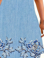 Load image into Gallery viewer, Women's Off-Shoulder Dress, Floral Embroidery, Sleeveless, Casual Spring & Summer Wear