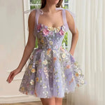 Load image into Gallery viewer, Women's Dress Fashionable 3D Flower Embroidery Wrapped Hip Sleeveless Sexy Sling Dress 2025