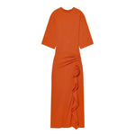 Load image into Gallery viewer, Women's Dress New Pleated Slit Midi Dress Spring Sexy Elegant Women's Long Dress