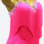 Load image into Gallery viewer, Women's Evening Dress Latin Dance Costume Party Competition Adult Prom Girls Stage Fringed Outfits Sport Suit practice Dancewear