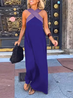 Load image into Gallery viewer, Summer Fashion Dresses For Women Sleeveless Solid Color Square-neck Casual Simple Elegant Suspender Loose Long Dresses 2025 New