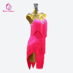 Load image into Gallery viewer, Women's Evening Dress Latin Dance Costume Party Competition Adult Prom Girls Stage Fringed Outfits Sport Suit practice Dancewear