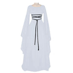 Load image into Gallery viewer, Women'S Halloween Costume Long Sleeved Round Neck Lace-Up Waist Irregular Dresses Medieval Retro Elegant Evening Dress