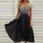 Load image into Gallery viewer, Women'S Dress Chiffon Elegant Lace Patchwork Dress Cut-Out Long Dress Bridesmaid Evening Dress Vestidos 2025