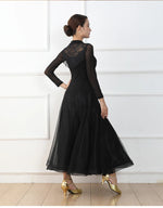 Load image into Gallery viewer, Ballroom Dancing Dresses Women Simple Black Elegant Flamenco Modern Dance Skirt Lady's Standard Waltz Ballroom Dance Dress