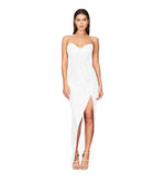 Load image into Gallery viewer, women's casual dresses for woman clothes Strapless sequined slit elegant party dresses evening summer birthday prom dress hwy739