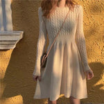 Load image into Gallery viewer, Knitted Dress for Women in Autumn Winter French Temperament Waist-hugging Base Underwear with Coat Sweater Skirt