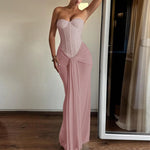 Load image into Gallery viewer, Women's Dress Fashion Backless Solid Slim Long Elegant Evening Dress Summer Ribbon Sequin Nightclub Sexy Cocktail Party Dresses