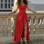 Load image into Gallery viewer, Women Evening Dresses Sexy Elegant Red Cocktail Party Chic Gala Graduation Luxury Formal Occasion Bridesmaid Gown Dress Clothes