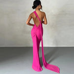 Load image into Gallery viewer, Womens Elegant Evening Party Cocktail Long Dress Sexy Backless Open Back Ruched Slim Bodycon Formal Wedding Guest Maxi Dress