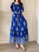 Load image into Gallery viewer, Women's Summer Dresses Casual Short Sleeve Crewneck Dress