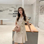 Load image into Gallery viewer, Black Female Dresses 2025 Blazer Apricot Women's Dress Clothing Formal Occasion Xxl Summer New Features of X Y2k Vintage Loose G