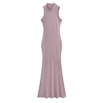 Load image into Gallery viewer, Long dresses for women 2024 Summer sexy knitted dresses elegant bodycon dress vintage clothes evening pary dress turtleneck