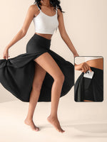 Load image into Gallery viewer, European and American women's dress with irregular temperament, elegant and fashionable solid color skirt