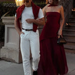 Load image into Gallery viewer, Elegant Prom Dress for Women A Line Sleeveless Slit Evening Dress Vestidos De Noche Vestidos De Fiestas Elegantes Mujer New