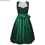 Load image into Gallery viewer, Women Dirndl Dress For Medieval Style German Oktoberfest Bavarian Dress And Top With Apron Costume Halloween Plus Size Dress