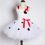 Load image into Gallery viewer, Dalmatian Costume Kids Cute Flowers Spotted Dog Tutu Dress Toddler Girls Halloween Festival Party Animal Puppy Dress Up Outfits