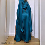 Load image into Gallery viewer, Fashion Wedding Long Robe Dress Women's Homewear Silky Satin Big Sleeve Kimono Gown Bathrobe Loungewear Loose Casual Nightgown