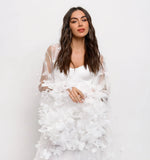 Load image into Gallery viewer, Modern Women Bathrobe Evening Dresses Nightgowns 3D Butterflies Loungewear Home Clothes Female Party Sleepwear Rayon Customized