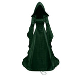 Load image into Gallery viewer, Women's medieval retro style wedding dress 8-color hooded waist dress cosplay