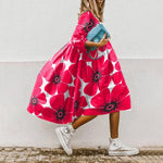 Load image into Gallery viewer, Dresses For Women 2023 Autumn New Loose Color Printed Vestidos Fashion Casua Party Vacation Ladies Bohemian Beach Dress MsChuh