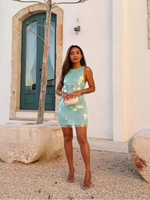 Load image into Gallery viewer, Women's Sexy Sequin Backless Short Dress High Waist Sleeveless Bodycon Mini Dresses 2026 Beach Vacation Party Club Outfits