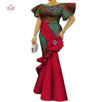 Load image into Gallery viewer, African Women's Dress Elegant Ladies Evening Gowns Ankara Long Robes Flower Dresses Vestidos Church Dresses for Women WY9498