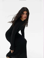 Load image into Gallery viewer, Sweet Pink Mohair Knitted Dress+Vests Dress Women New O-neck Casual Long Sleeve Dresses Suspenders Chic Vintage Two-piece Suit