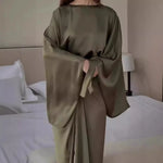 Load image into Gallery viewer, Dress Women Eid Abaya Party Dresses Dubai Kaftan Jalabiya Ramadan Muslim Abayas Morocco Arab Long Robe Lace Up Islam Vestidos