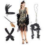 Load image into Gallery viewer, Women's 1920s Costume Vintage Sequin Full Fringed Deco Inspired Flapper Cosplay Dress Roaring 20s Great Gatsby Dress Vestidos
