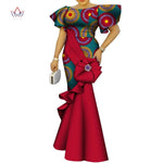 Load image into Gallery viewer, African Women's Dress Elegant Ladies Evening Gowns Ankara Long Robes Flower Dresses Vestidos Church Dresses for Women WY9498