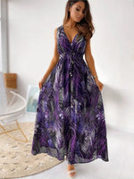 Load image into Gallery viewer, Women's Print Dress Fashion V-Neck Sleeveless High Waist Loose Dresses Robe Femme Casual Party Holiday Dresses For Women Summer
