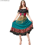 Load image into Gallery viewer, Adult Women Flamenco Gypsy Dress Waltz Tango Dance Show Mädchen Folk Costume Carnival Party Fancy Dress Outfit