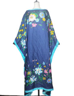Load image into Gallery viewer, African Dress For Women Elegant Floral Summer Twill Silk Kaftan Maxi Dress Boho Sexy lady Beach Wear Caftan Dubai Muslim Ramadan
