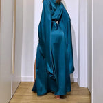Load image into Gallery viewer, Fashion Wedding Long Robe Dress Women's Homewear Silky Satin Big Sleeve Kimono Gown Bathrobe Loungewear Loose Casual Nightgown