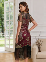Load image into Gallery viewer, Women's Flapper Dresses 1920s for Women Great Gatsby Sequin Fringed Roaring 20s Cocktail Dress