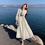 Load image into Gallery viewer, French White Dress for Women in Early Spring New Style Gentle Style Literary Retro Fairy Skirt