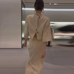 Load image into Gallery viewer, Women's Dress New Pleated Slit Midi Dress Spring Sexy Elegant Women's Long Dress