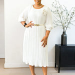 Load image into Gallery viewer, Party Dresses For Women Turkey African Clothing Pleated Dress Elegant Office Ladies Outfits Birthday Wedding Evening Gowns Robes